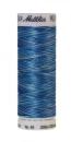 Spule Poly Sheen Multi Faded Denim, bunt mit Blau, Hellblau und Petrol